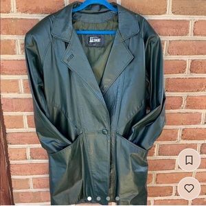 Vintage green leather jacket